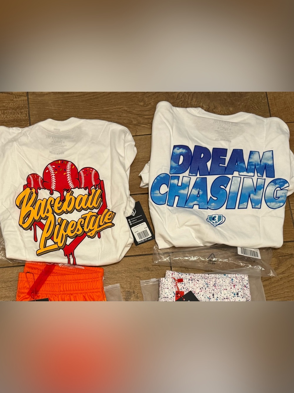 NEW Baseball Lifestyle 101 Shirts Bundle- Dream Chaser and red ice cream drip